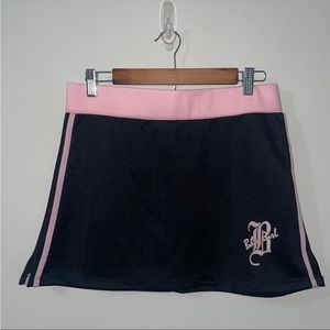 Vintage Y2K Baby Pink & Black Body Central Baby Girl Mini Skirt